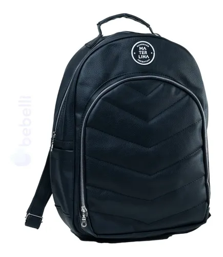 Imagen 2 de 5 de Mochila Maternal Materlina Megan Grande Eco Cuero Cambiador