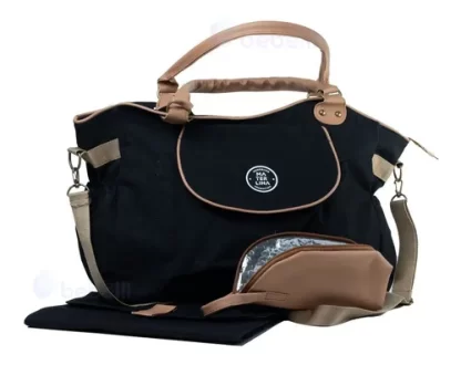 Imagen 2 de 7 de Bolso Maternal Bebe Cambiador Gabardina + Correa Materlina