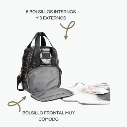 Imagen 6 de 7 de Mochila Maternal Mommy Bag Paz Cambiador Futura Mamá Papá