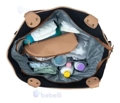 Imagen 5 de 7 de Bolso Maternal Bebe Cambiador Gabardina + Correa Materlina