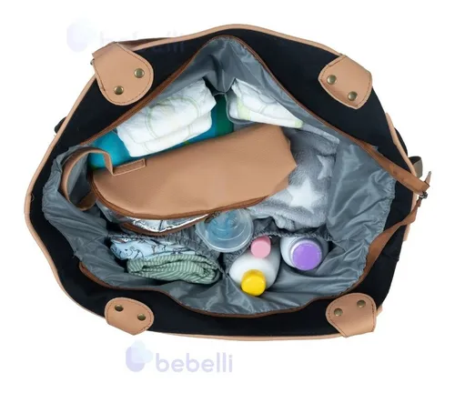 Imagen 5 de 7 de Bolso Maternal Bebe Cambiador Gabardina + Correa Materlina