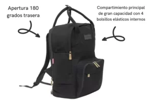 Miniatura 4 de 8 de Mochila Maternal Globba Blink Xl Impermeable Cambiador 180º