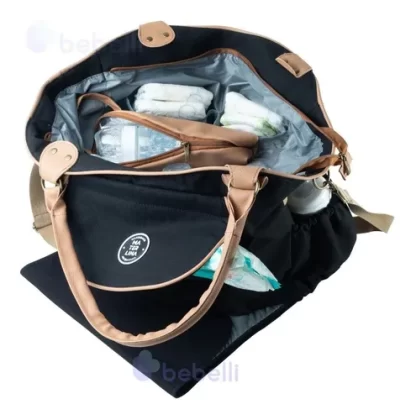 Imagen 3 de 7 de Bolso Maternal Bebe Cambiador Gabardina + Correa Materlina