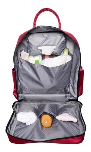 Imagen 5 de 6 de Mochila Maternal Materlina Roma Apertura 180 Bolsillos Térmicos