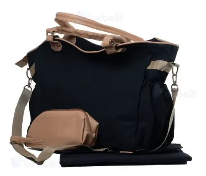 Imagen 4 de 7 de Bolso Maternal Bebe Cambiador Gabardina + Correa Materlina