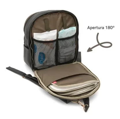 Imagen 5 de 6 de Mochila Maternal Globba Goldie Ecocuero Cambiador Impermeable