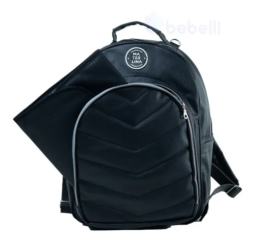 Imagen 5 de 5 de Mochila Maternal Materlina Megan Grande Eco Cuero Cambiador