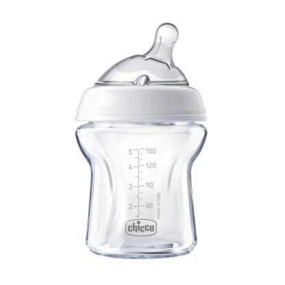 Imagen 2 de 8 de Mamadera Chicco Natural Feeling 150ml 0m+ Vidrio