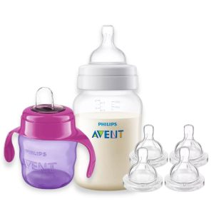 Miniatura 1 de 1 de Set Mamadera Avent Anticolic Refresh 260ml + Vaso Easy Sip 200ml + Tetinas