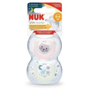 Miniatura 2 de 4 de Chupete Nuk Star 0-6 meses Dia/noche x2