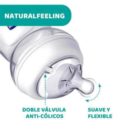 Imagen 5 de 8 de Mamadera Chicco Natural Feeling 150ml 0m+ Vidrio