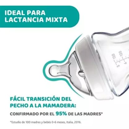 Imagen 6 de 8 de Mamadera Chicco Natural Feeling 150ml 0m+ Vidrio