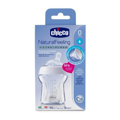Imagen 7 de 8 de Mamadera Chicco Natural Feeling 150ml 0m+ Vidrio