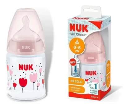 Imagen 1 de 1 de Mamadera Nuk First Choice+ 150ml 0-6 meses Control de Temperatura