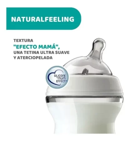 Imagen 6 de 8 de Mamadera Chicco Natural Feeling 150ml 0m+ Flujo Lento