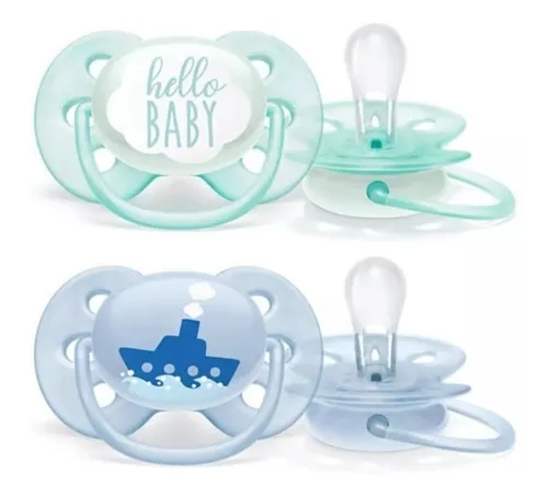 Imagen 1 de 2 de Chupete Avent Ultra Soft 0-6 meses x2