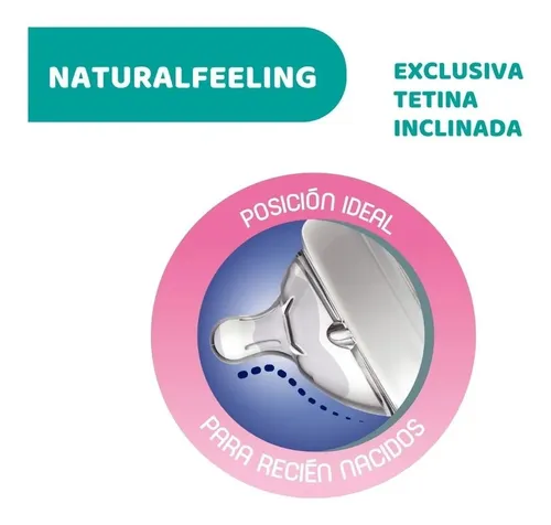 Imagen 3 de 8 de Mamadera Chicco Natural Feeling 150ml 0m+ Flujo Lento