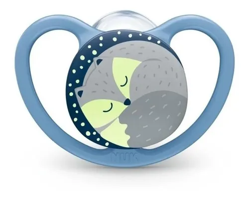 Imagen 4 de 4 de Chupete Nuk Space Lumi 0-6 meses x2