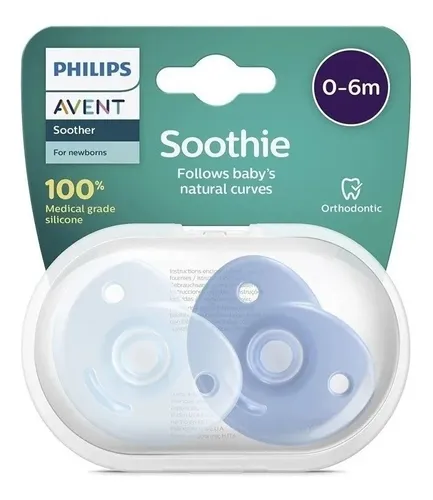Imagen 2 de 4 de Chupete Avent Soothie Recien Nacido 0-6 meses