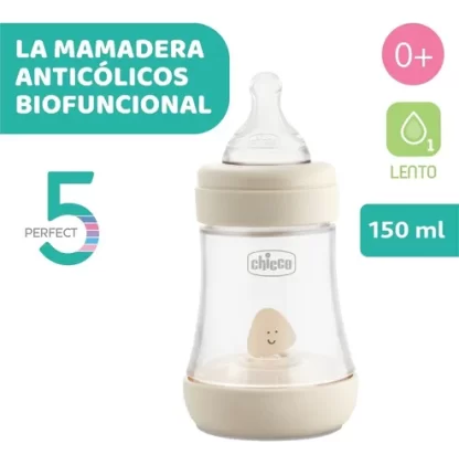 Imagen 10 de 10 de Mamadera Chicco Perfect5 Flujo Lento 150ml 0m+