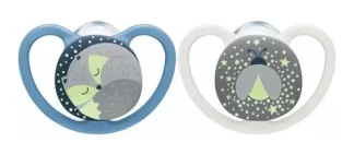Imagen 1 de Chupete Nuk Space Lumi 0-6m X2 Recien Nacido Anatomico