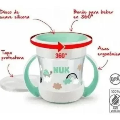 Imagen 5 de 5 de Vaso Nuk Mini Magic Cup Evolution Con Asas