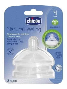 Miniatura 1 de 3 de Tetinas Mamadera Chicco Natural Feeling Silicona 4m+