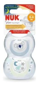 Miniatura 4 de 4 de Chupete Nuk Star 0-6 meses Dia/noche x2