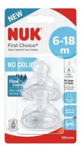 Miniatura 1 de 5 de Tetinas Nuk First Choice Plus Silicona 6-18 Meses Flow Control