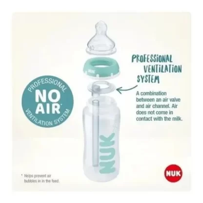 Imagen 4 de 6 de Mamadera Nuk First Choice+ 300ml 0-6 meses Control De Temperatura Profesional Anticólicos