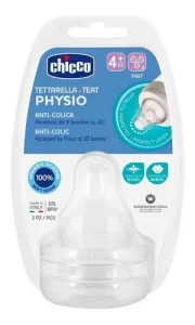 Miniatura 1 de 4 de Tetinas Mamadera Chicco Physio Perfect5 4m+ Flujo Rápido x2