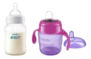 Miniatura 1 de 1 de Set Mamadera Avent Anticolic 260ml + Vaso Easy Sip 200ml Avent