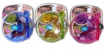 Imagen 3 de 3 de Plato Termico Con Sopapa + Cuchara Nuby