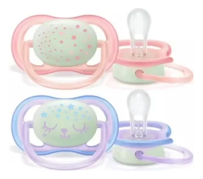 Imagen 1 de 3 de Chupete Avent Ultra Air Night time 0-6 meses x2
