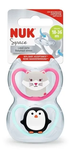 Imagen 2 de 2 de Chupete Nuk Space T3 18-36 meses x2