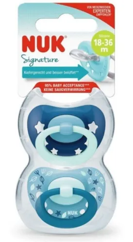 Imagen 2 de 2 de Chupete Nuk Signature 18-36 meses x2