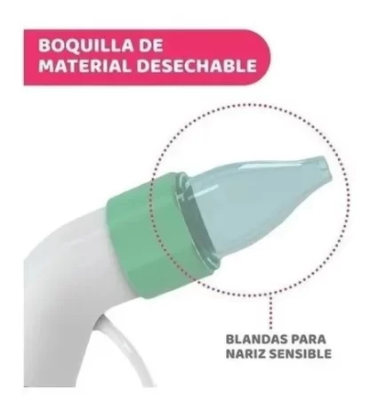 Imagen 4 de 6 de Aspirador Nasal Chicco Para Bebe Con Boquilla Y Filtro 0m+