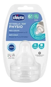 Miniatura 1 de 3 de Tetinas Mamadera Chicco Physio Perfect5 6m+ Flujo Alimentos x2
