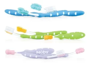 Miniatura 1 de 4 de Set Kit 3 Cepillos Nuby P/ Dientes Bebe Higiene Bucal