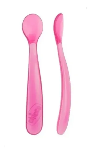 Imagen 2 de 2 de Cuchara Softly Spoon De Silicona Blanda X 2u 6+m Chicco