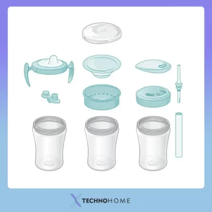 Imagen 3 de 5 de Set Vaso Nuk Learn To Drink Evolution Cup 3 en 1