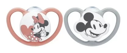 Imagen 1 de 2 de Chupete Nuk Space Mickey Mouse T1 0-6 meses x2