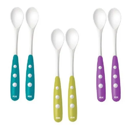 Imagen 2 de 3 de Set De 2 Cucharas Largas Nuk Plasticas + 6 Meses