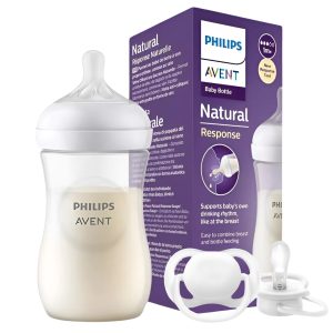 Miniatura 1 de 6 de Set Mamadera Avent Natural Response 260ml + Chupete Avent Ultra Air Unisex Rn