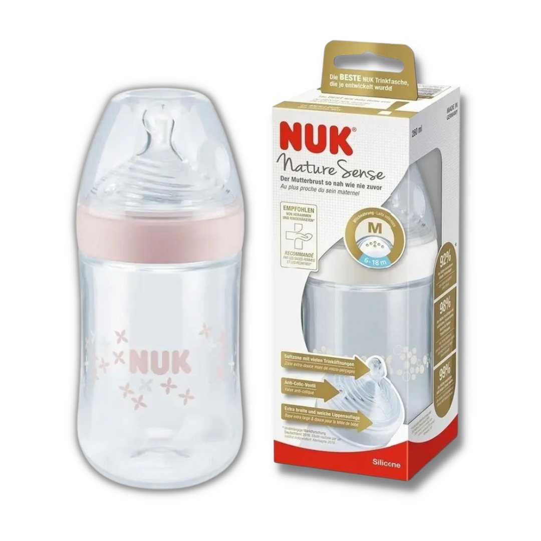 Comprar NUK Biberon First choice+ 6-18 meses con tetina talla L extrasuave  al mejor precio