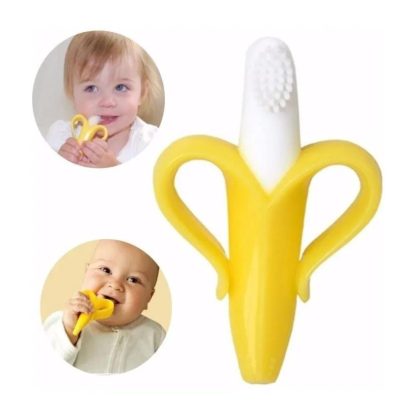 Imagen 2 de 2 de Mordillo Banana Nuby 100 % Silicona Libre Bpa