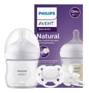 Mamadera Avent Natural Response 125ml + Chupete Ultra Soft Unisex Rn