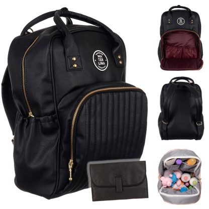 Imagen 1 de 1 de Mochila Maternal Materlina Matilda EcoCuero Premium Cambiador