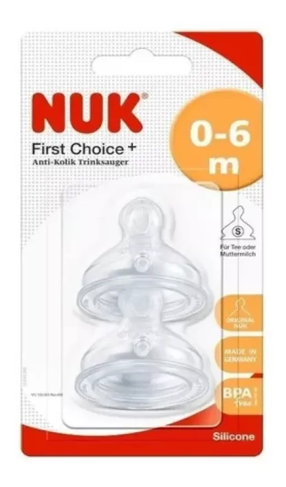 Imagen 1 de 5 de Tetinas Nuk First Choice Plus Silicona 0-6 Meses Talle S