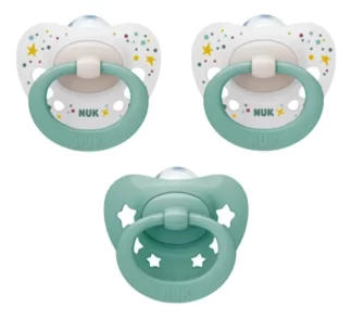 Chupete Nuk Signature 0-6 meses Verde y blanco